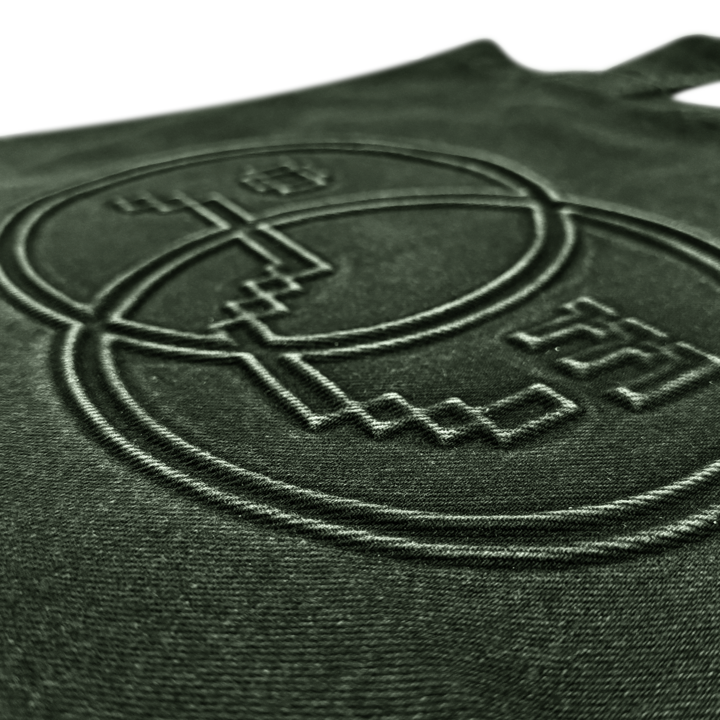 EMBOSSED LOGO TOTE : SEAWEED DENIM