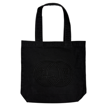 EMBOSSED LOGO TOTE : BLACK DENIM