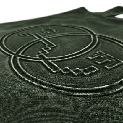EMBOSSED LOGO TOTE : SEAWEED DENIM