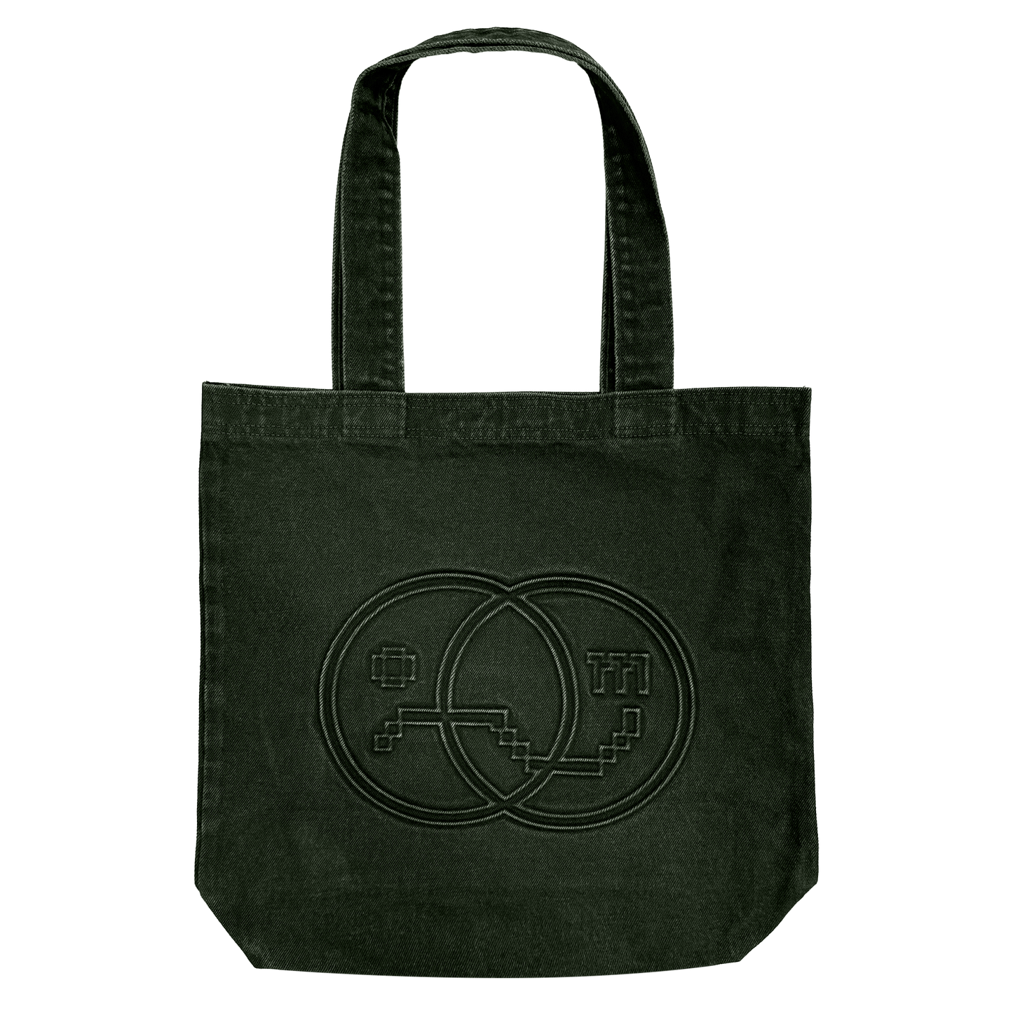 EMBOSSED LOGO TOTE : SEAWEED DENIM