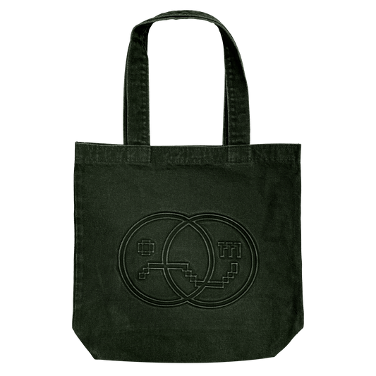EMBOSSED LOGO TOTE : SEAWEED DENIM