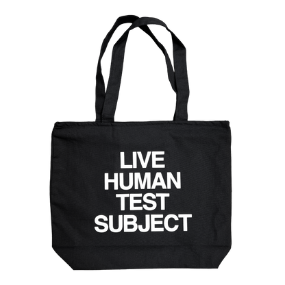 TEST SUBJECT ZIPPER TOTE - BLACK
