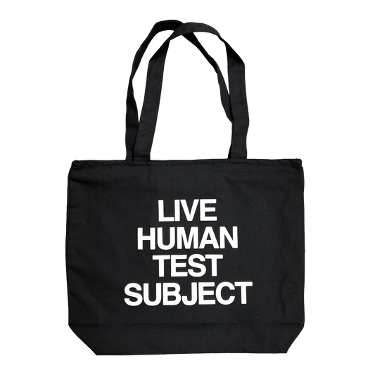 TEST SUBJECT ZIPPER TOTE - BLACK